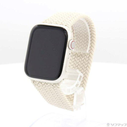 【中古】Apple(アップル) Apple Watch Series 8 GPS + Cellular 45mm スターライトアルミニウムケース ベージュブレイデッドソロループ 【269-ud】 【中古】Apple(アップル) Apple Watch Series 8 GPS + Cellular 45mm スターライトアルミニウムケース ベージュブレイデッドソロループ 【269-ud】