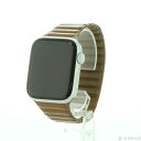 【中古】Apple(アップル) Apple Watch SE 第1世代 GPS 44mm シルバーアルミニウムケース サドルブラウンレザーリンク 【377-ud...