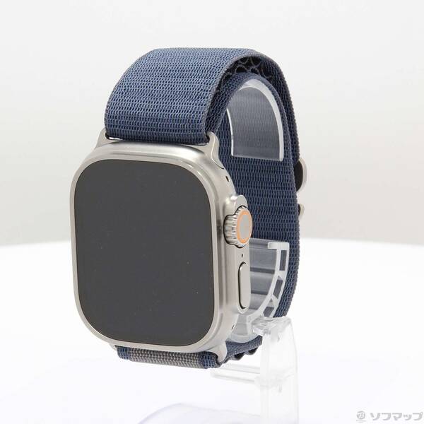 【中古】Apple(アップル) Apple Watch Ultra 2 GPS + Cellular 49mm チタニウムケース ブルーアルパインループ 【305-ud】