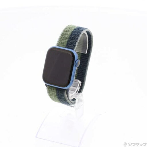 【中古】Apple(アップル) Apple Watch Series 7 GPS 41mm ブルーアルミニウムケース アビスブルー/モスグリーンスポーツループ 【295-ud】 【中古】Apple(アップル) Apple Watch Series 7 GPS 41mm ブルーアルミニウムケース アビスブルー/モスグリーンスポーツループ 【295-ud】