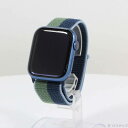 【中古】Apple(アップル) Apple Watch Series 7 GPS 45mm ブルーアルミニウムケース アビスブルー/モスグリーンスポーツループ ...
