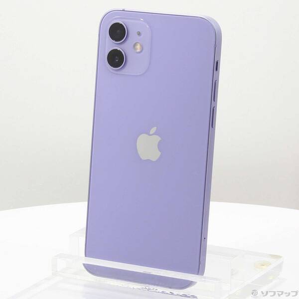 【中古】Apple(アップル) iPhone12 64GB パープル MJNH3J/A SIMフリー 【269-ud】