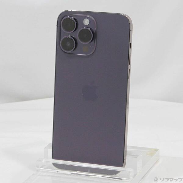 【中古】Apple(アップル) iPhone14 Pro Max 128GB ディープパープル MQ993J／A SIMフリー 【196-ud】