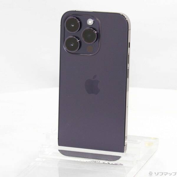 【中古】Apple(アップル) iPhone14 Pro 128GB ディープパープル MQ0F3J/A SIMフリー 【276-ud】