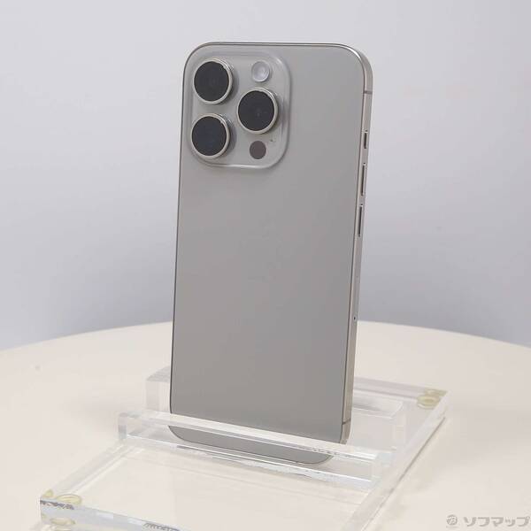 【中古】Apple(アップル) iPhone15 Pro 128GB ナチュラルチタニウム MTU93J／A SIMフリー 【262-ud】