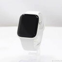 【中古】Apple(アップル) Apple Watch Series 8 GPS 45mm シルバーアルミニウムケース ホワイトスポーツバンド 【344-ud】