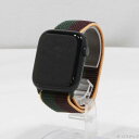 【中古】Apple(アップル) Apple Watch Series 7 GPS 45mm ミッドナイトアルミニウムケース ダークチェリー/フォレストグリーンス...