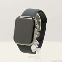 【中古】Apple(アップル) Apple Watch Series 7 GPS + Cellular 45mm グラファイトステンレススチールケース ミッドナ...