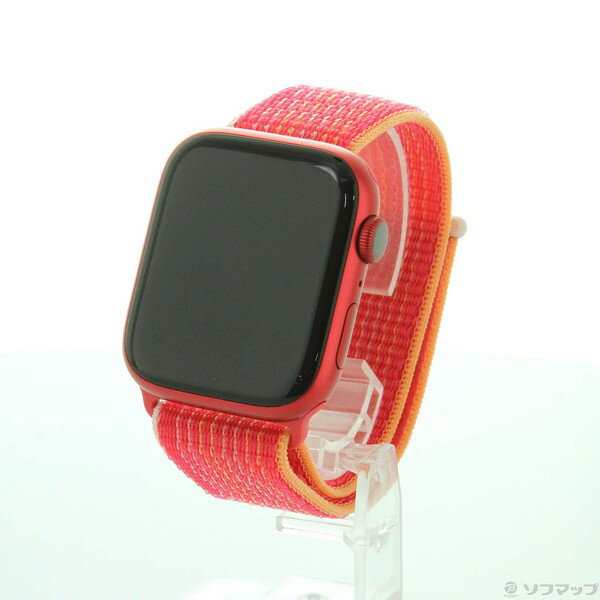 【中古】Apple(アップル) Apple Watch Series 8 GPS 45mm (PRODUCT)REDアルミニウムケース レッドスポーツループ 【344-ud】