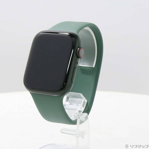 【中古】Apple(アップル) Apple Watch Series 7 GPS + Cellular 45mm グリーンアルミニウムケース ユーカリソロループ 【305-ud】