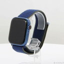 【中古】Apple(アップル) Apple Watch Series 7 GPS + Cellular 45mm ブルーアルミニウムケース アビススポーツループ...