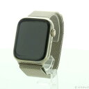 【中古】Apple(アップル) Apple Watch Series 7 GPS + Cellular 45mm ゴールドステンレススチールケース ゴールドミラ...