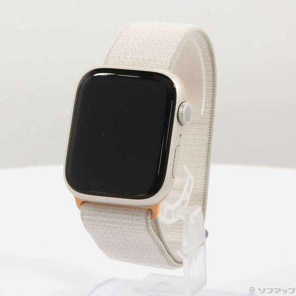【中古】Apple(アップル) Apple Watch Series 9 GPS 45mm スターライトアルミニウムケース スターライトスポーツループ 【258-ud】