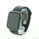 【中古】Apple(アップル) Apple Watch Series 7 GPS + Cellular 45mm グラファイトステンレススチールケース アビスブ...