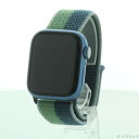 【中古】Apple(アップル) Apple Watch Series 7 GPS 41mm ブルーアルミニウムケース アビスブルー/モスグリーンスポーツループ ...