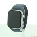【中古】Apple(アップル) Apple Watch SE 第2世代 GPS 44mm シルバーアルミニウムケース ストームブルースポーツバンド 【295-u...