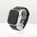 【中古】Apple(アップル) Apple Watch Series 7 GPS 45mm スターライトアルミニウムケース ミッドナイトスポーツバンド 【381...