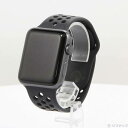 【中古】Apple(アップル) Apple Watch Series 3 Nike+ GPS 42mm スペースグレイアルミニウムケース アンスラサイト/ブラッ...