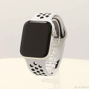 【中古】Apple(アップル) Apple Watch Series 4 Nike+ GPS 44mm シルバーアルミニウムケース ピュアプラチナム/ブラックN...