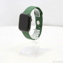 【中古】Apple(アップル) Apple Watch Series 7 GPS 45mm グリーンアルミニウムケース クローバースポーツバンド 【349-ud...