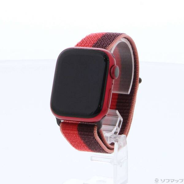【中古】Apple(アップル) Apple Watch Series 7 GPS 41mm (PRODUCT)REDアルミニウムケース レッドスポーツループ 【344-ud】