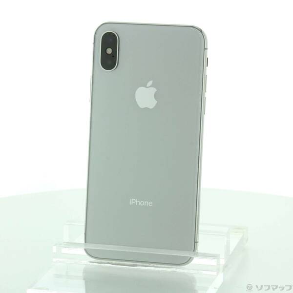 【中古】Apple(アップル) iPhoneX 64GB シルバー MQAY2J/A SIMフリー 【276-ud】