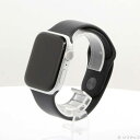【中古】Apple(アップル) Apple Watch Series 5 GPS 44mm シルバーアルミニウムケース ブラックスポーツバンド 【344-ud】
