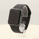 【中古】Apple(アップル) Apple Watch Series 3 GPS 38mm スペースグレイアルミニウムケース ブラックスポーツバンド 【262-...