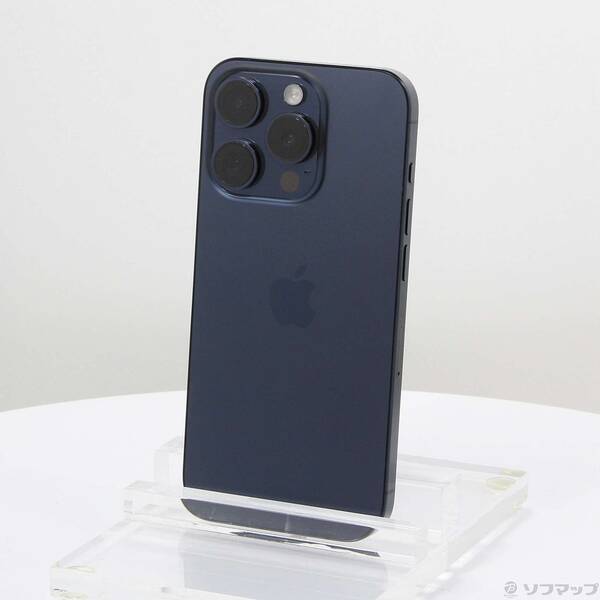 【中古】Apple(アップル) iPhone15 Pro 256GB ブルーチタニウム MTUG3J／A SIMフリー 【377-ud】