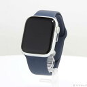 【中古】Apple(アップル) Apple Watch Series 9 GPS 45mm シルバーアルミニウムケース ストームブルースポーツバンド 【377-...