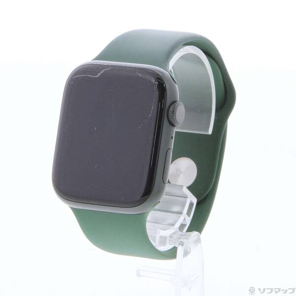 【中古】Apple(アップル) Apple Watch Series 7 GPS 45mm グリーンアルミニウムケース クローバースポーツバンド 【269-ud】