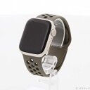 【中古】Apple(アップル) Apple Watch Series 7 GPS 41mm スターライトアルミニウムケース オリーブグレイ/カーゴカーキNike...