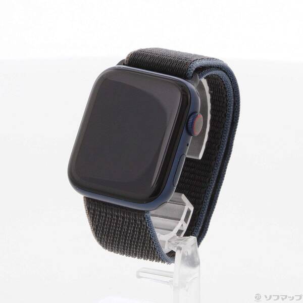 【中古】Apple(アップル) Apple Watch Series 6 GPS + Cellular 44mm ブルーアルミニウムケース チャコールスポーツループ 【262-ud】