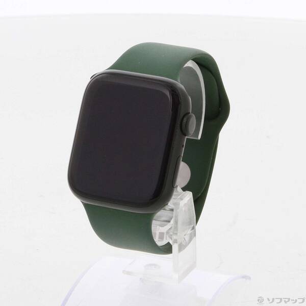 【中古】Apple(アップル) Apple Watch Series 7 GPS 45mm グリーンアルミニウムケース クローバースポーツバンド 【377-ud】