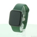 【中古】Apple(アップル) Apple Watch Series 7 GPS 41mm グリーンアルミニウムケース クローバースポーツバンド 【196-ud...