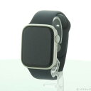 【中古】Apple(アップル) Apple Watch Series 7 GPS 45mm スターライトアルミニウムケース ミッドナイトスポーツバンド 【377...