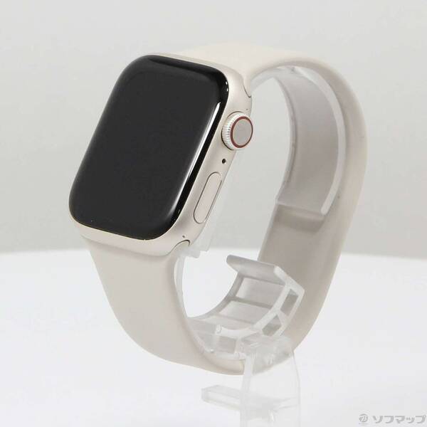 【中古】Apple(アップル) Apple Watch Series 9 GPS + Cellular 41mm スターライトアルミニウムケース スターライトソロループ 【262-ud】