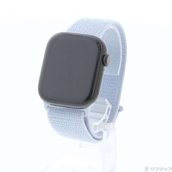 【中古】Apple(アップル) Apple Watch Series 10 GPS 42mm ジェットブラックアルミニウムケース ブルークラウドスポーツループ 【269-ud】