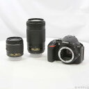 【中古】Nikon(ニコン) NIKON D5600 ダブルズームキット ブラック 【368-ud】