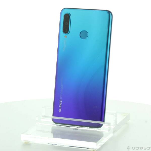 【中古】HUAWEI(ファーウェイ) HUAWEI P30 lite 64GB ピーコックブルー HWSEC1 Y!mobile 【344-ud】