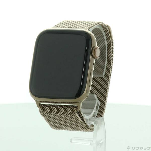 【中古】Apple(アップル) Apple Watch Series 5 GPS + Cellular 44mm ゴールドステンレススチールケース ゴールドミラネーゼループ 【344-ud】
