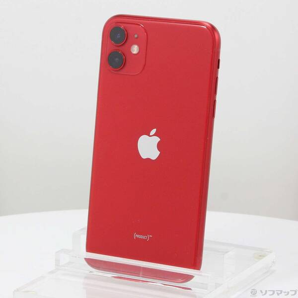 【中古】Apple(アップル) iPhone11 64GB プロダクトレッド MHDD3J/A SIMフリー 【305-ud】