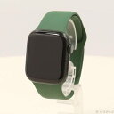 【中古】Apple(アップル) Apple Watch Series 7 GPS 41mm グリーンアルミニウムケース クローバースポーツバンド 【297-ud...