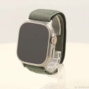 【中古】Apple(アップル) Apple Watch Ultra GPS + Cellular 49mm チタニウムケース グリーンアルパインループ 【344...