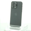 【中古】Apple(アップル) iPhone15 Pro Max 1TB ブラックチタニウム MU6Y3J/A SIMフリー 【377-ud】