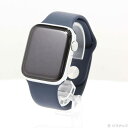【中古】Apple(アップル) Apple Watch SE 第1世代 GPS 44mm シルバーアルミニウムケース アビスブルースポーツバンド 【258-ud...
