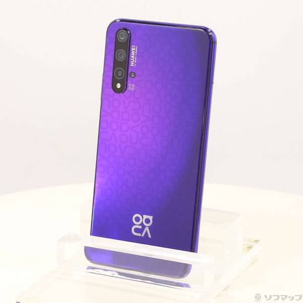 【中古】HUAWEI(ファーウェイ) HUAWEI nova 5T 128GB ミッドサマーパープル YAL-L21-PU SIMフリー 【276-ud】