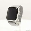 【中古】Apple(アップル) Apple Watch Series 5 GPS 44mm シルバーアルミニウムケース ステンレススチールミラネーゼループ 【2...