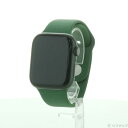【中古】Apple(アップル) Apple Watch Series 7 GPS 45mm グリーンアルミニウムケース クローバースポーツバンド 【344-ud...