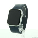 【中古】Apple(アップル) Apple Watch Series 8 GPS 41mm シルバーアルミニウムケース ストームブルーソロループ 【344-ud...